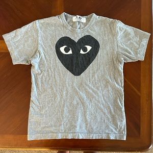 comme des garcons play grey t shirt NEVER WORN